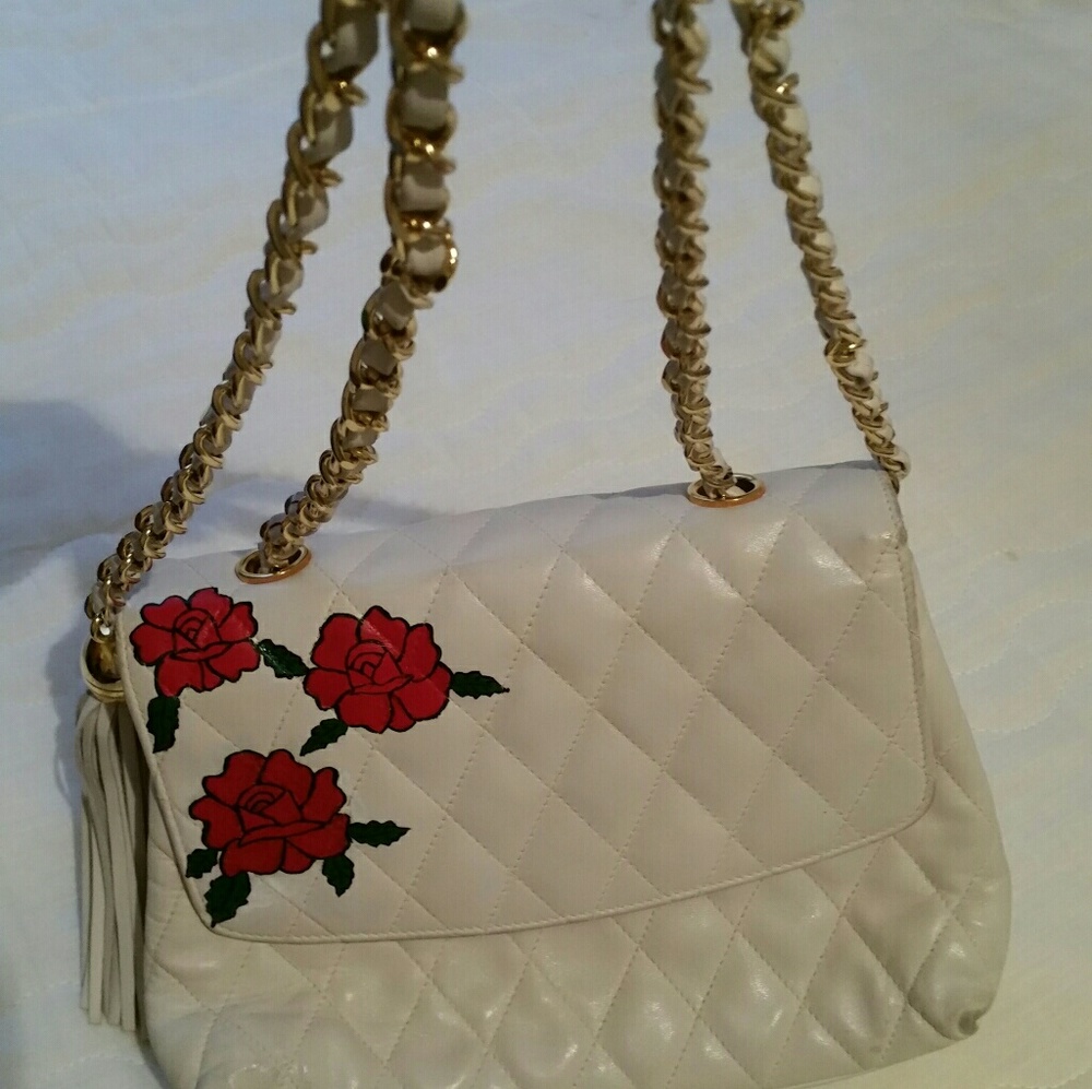Neiman Marcus adjustable bag custom hand painted